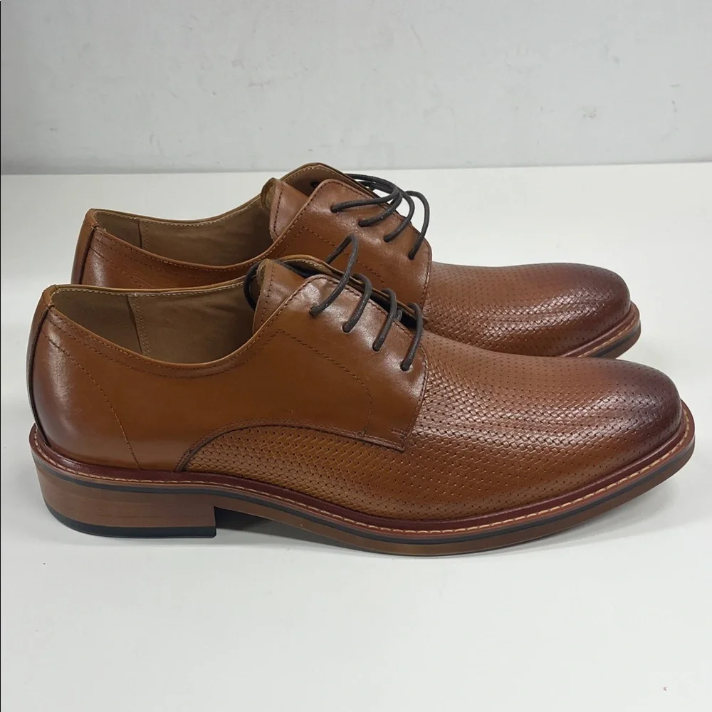 New RITZIZEN Men's Oxford Leather Dress Shoes in Brown Size 9.5